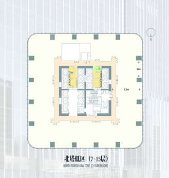 正大中心北塔低层平面图